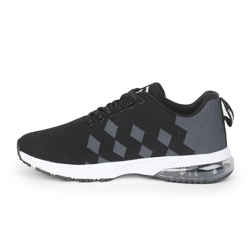 Leap7x Lacing Sports Shoes For Men (Black) CAPSULE-1 By Liberty