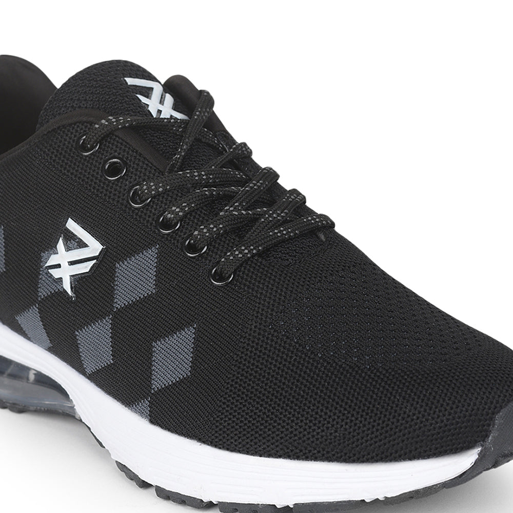 Leap7x Lacing Sports Shoes For Men (Black) CAPSULE-1 By Liberty