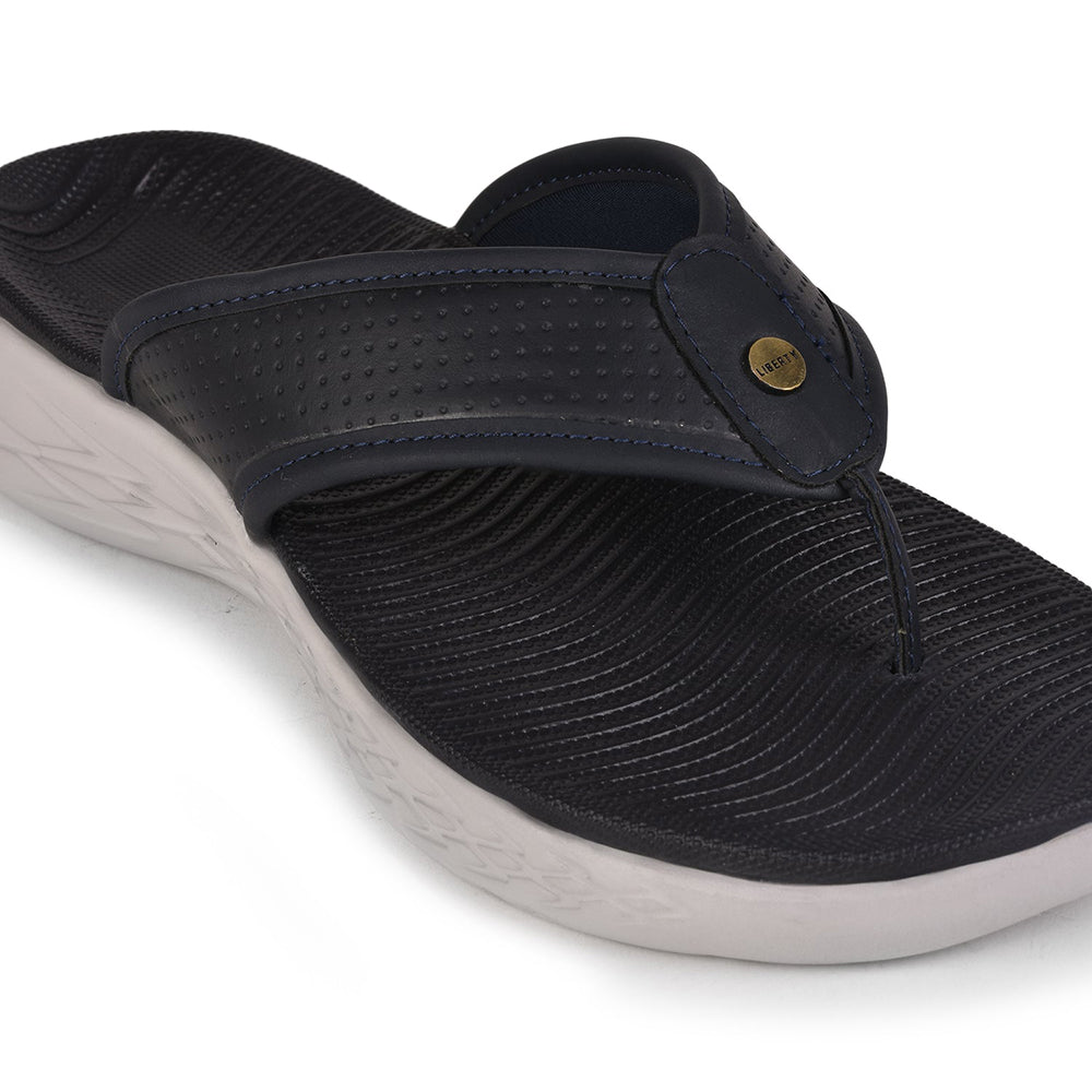 A-HA Casual Navy Blue Flip-Flops For Men IMPACT-3 By Liberty