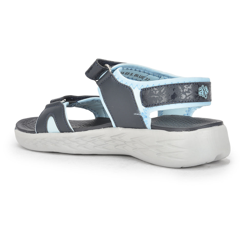 Gliders Blue Casual Sandals For Women TIARA-3 By Liberty