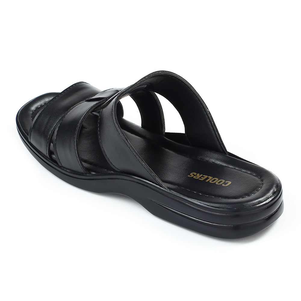 Coolers Black Casual Slipper For Men COOL99-628 