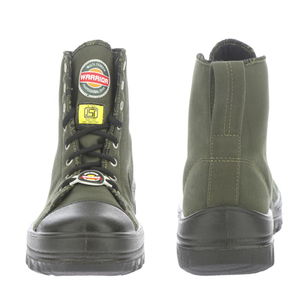 Warrior Anti Spike Toe Cap Olive Green Defence Jungle Boot For Men 319-5 By Liberty