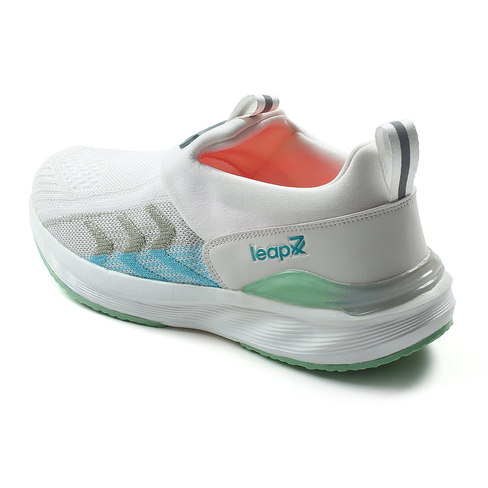 Leap7x White Non Lacing Sports Walking Shoes For Women AHANA 