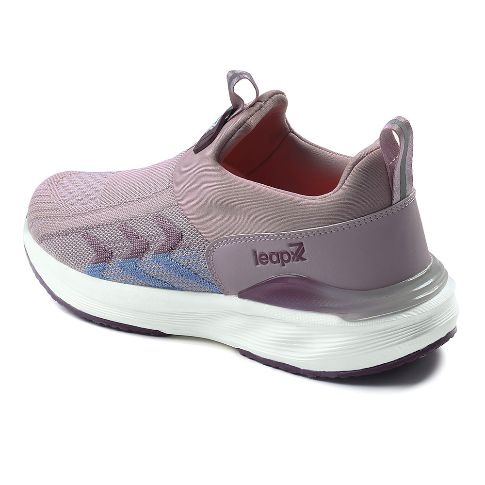 Leap7x Peach Non Lacing Sports Walking Shoes For Women AHANA 