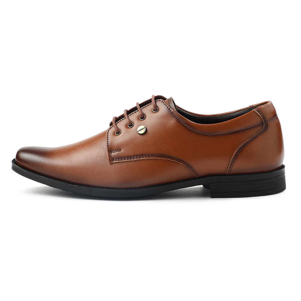 Fortune Tan Formal Lacing Derby Shoes For Men BENSTOCK1E 