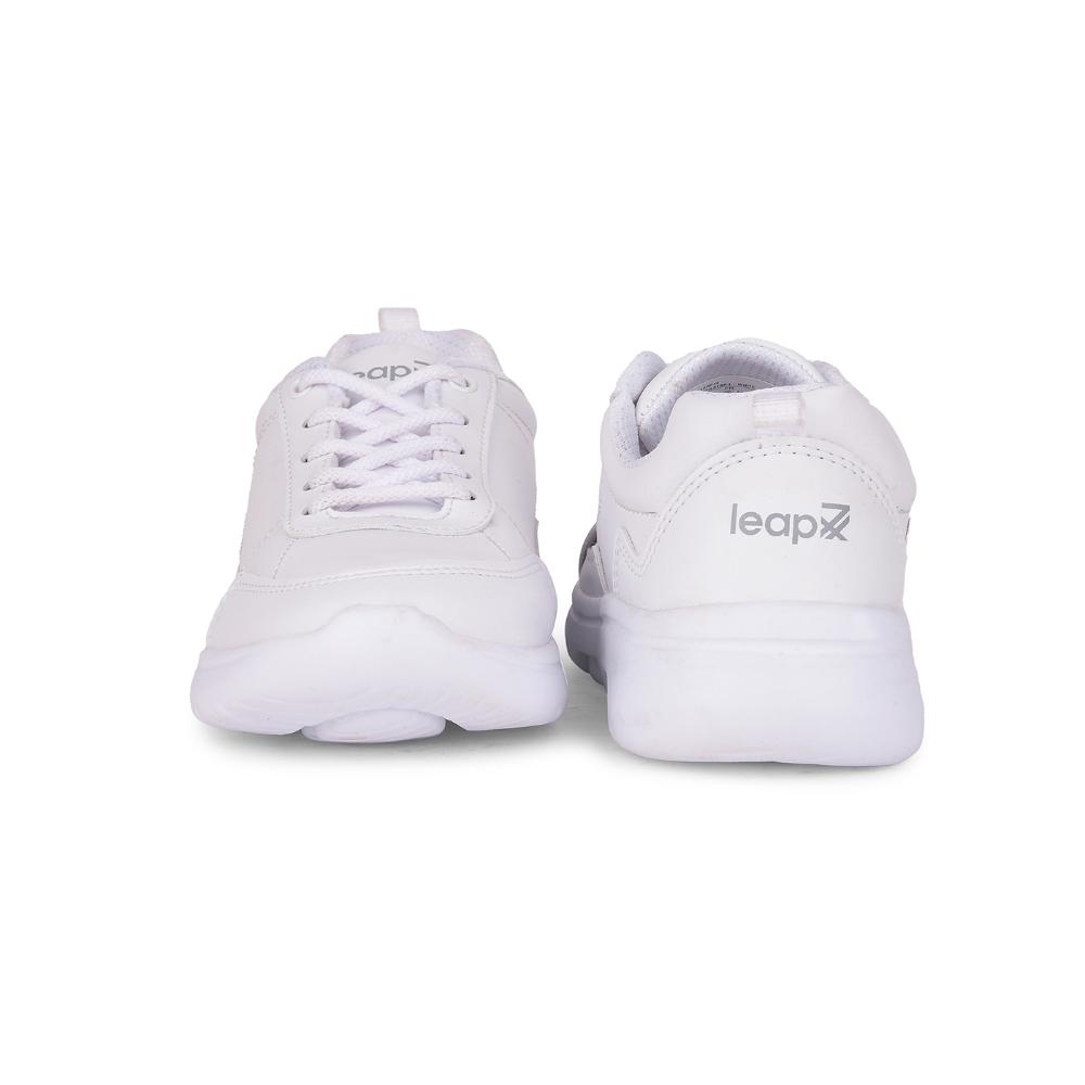 Leap7x White Lacing Uniform School Shoes For Kids SCHLSTAR-L 