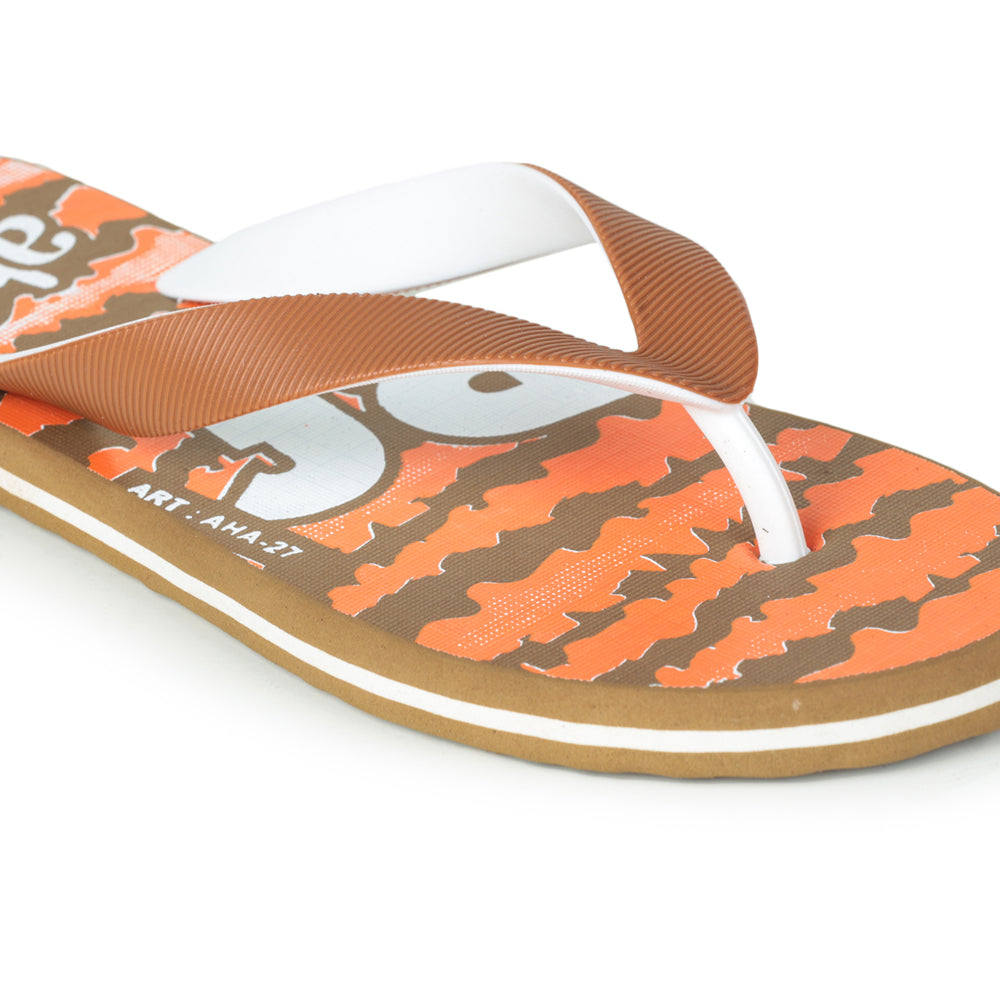 A-HA By Casual Orange Flip-Flops For Men AHA-27 By Liberty