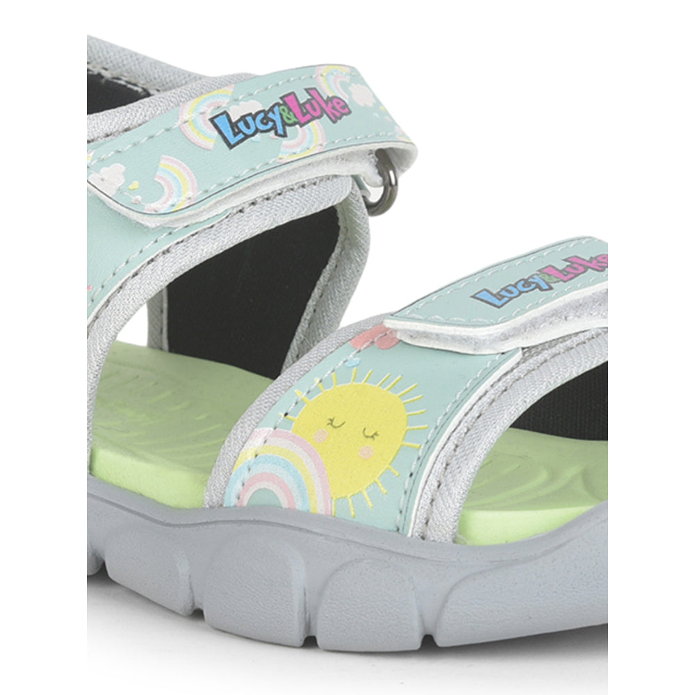 Lucy & Luke Casual L.Green Sandal For Kids FLYNN-41 By Liberty