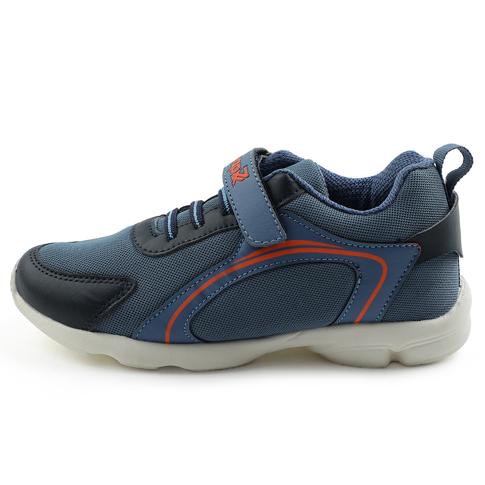 Leap7x Blue Non Lacing Sports Running Shoes For Kids KSN 670V 