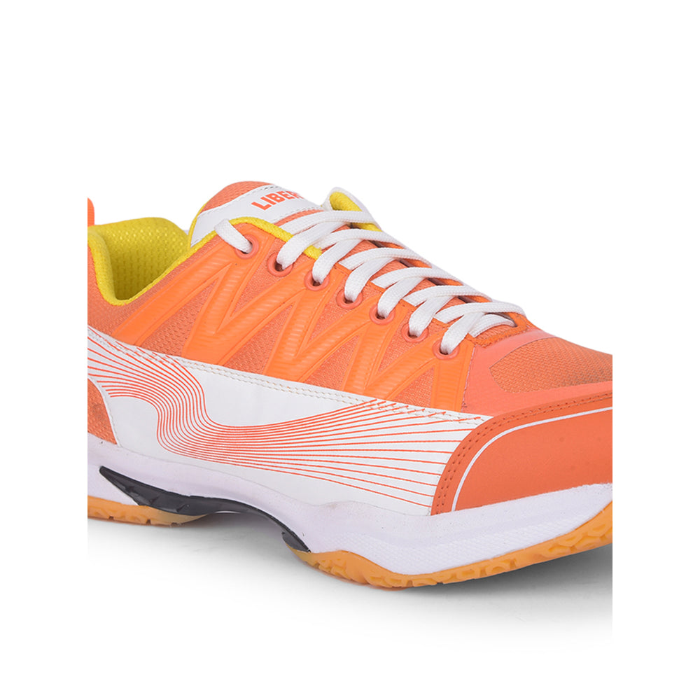 FREEDOM Sports Orange Badminton Shoes For Men GRIPPER-1 By Liberty