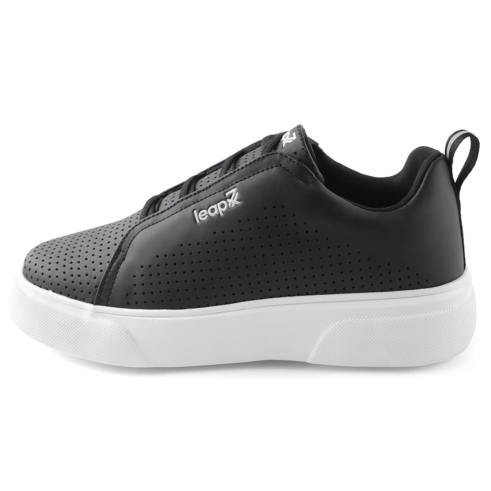 Leap7x Lacing Black Casual Sneakers For Men CROATIA-2E 