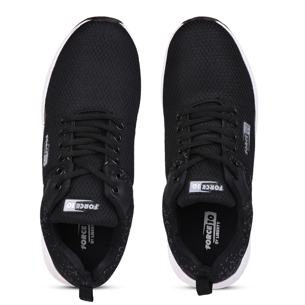 Force 1 Men Black Sports Running Shoes(BARNES)