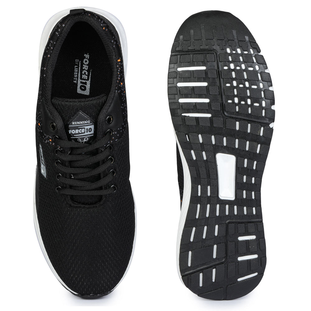 Force 1 By Liberty Men Black Running Shoes