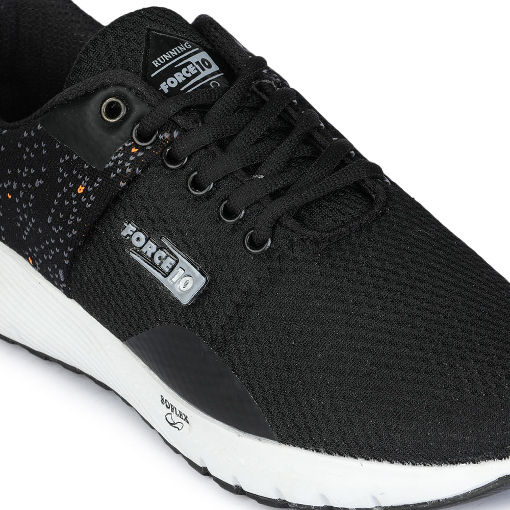 Force 1 By Liberty Men Black Running Shoes