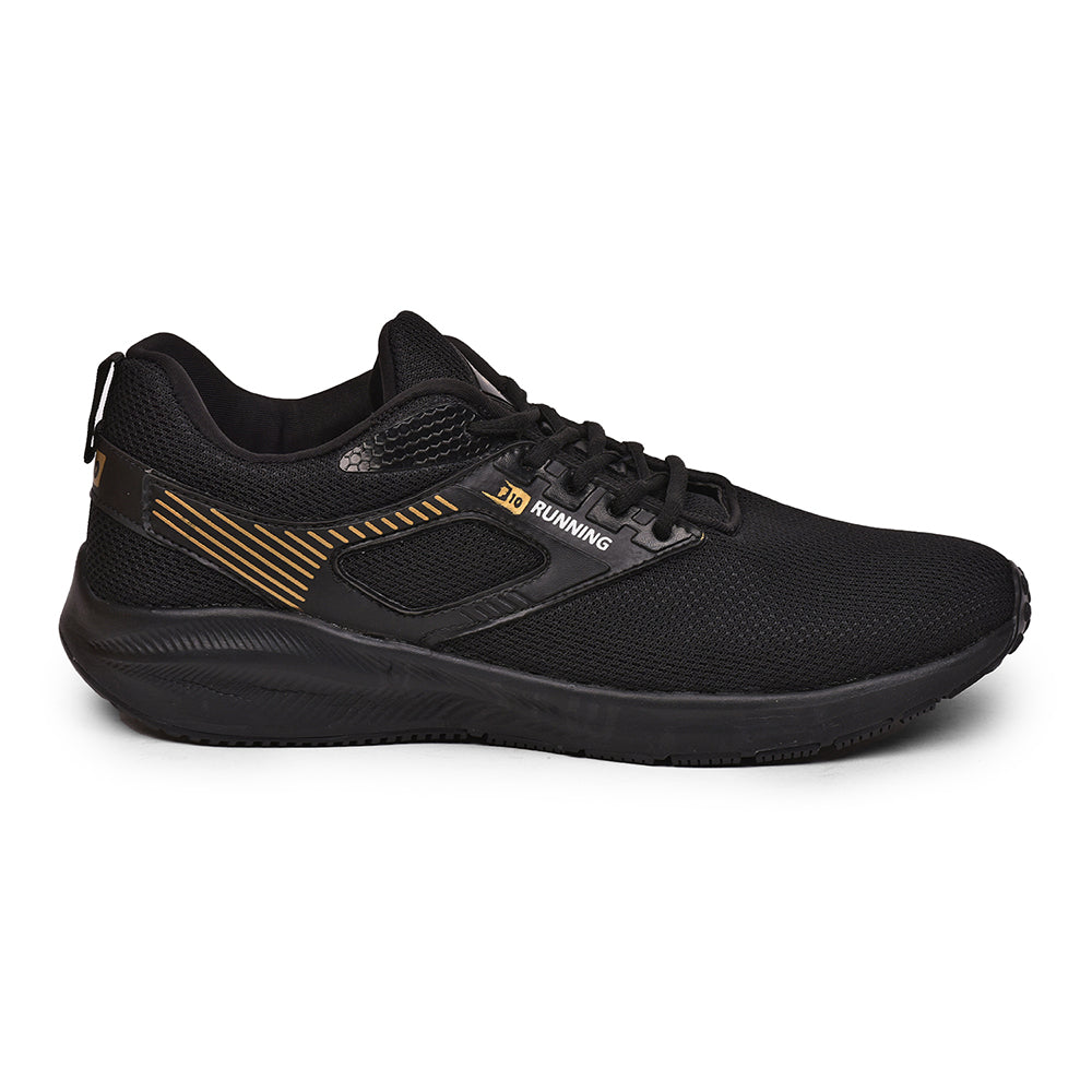 Force 1 By Liberty Black Sports Running Shoes For Men (AVENGE)