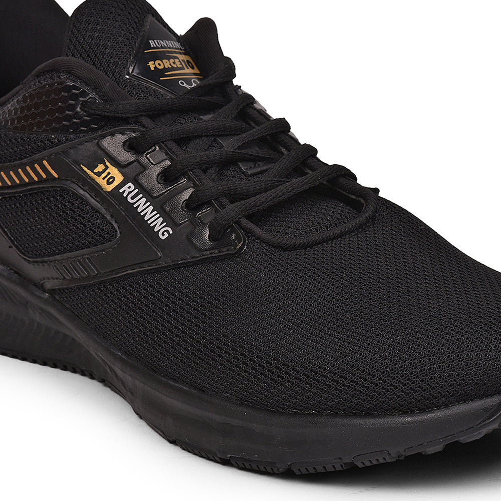 Force 1 By Liberty Black Sports Running Shoes For Men (AVENGE)