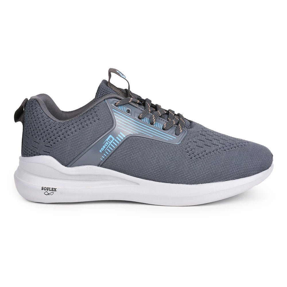 Force 1 Men Grey Sports Running Shoes(LEOPARD-1)