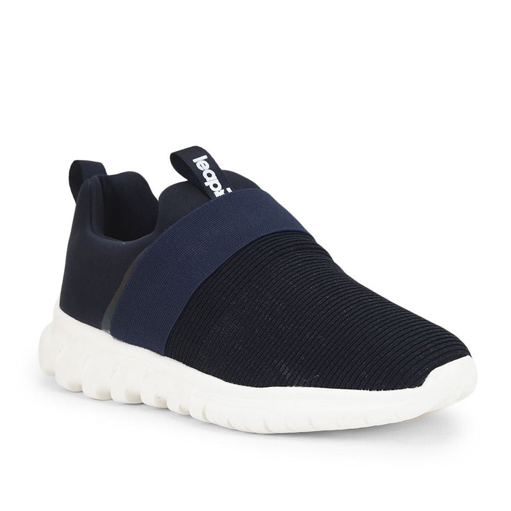 Leap7x Non Lacing Navy Blue Casual Slip on Shoes For Women MERCY By Liberty