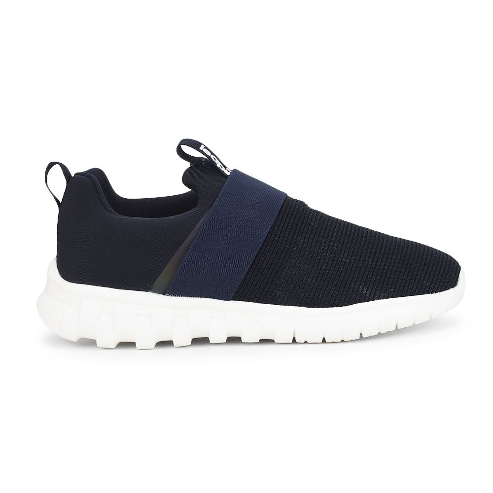 Leap7x Non Lacing Navy Blue Casual Slip on Shoes For Women MERCY By Liberty