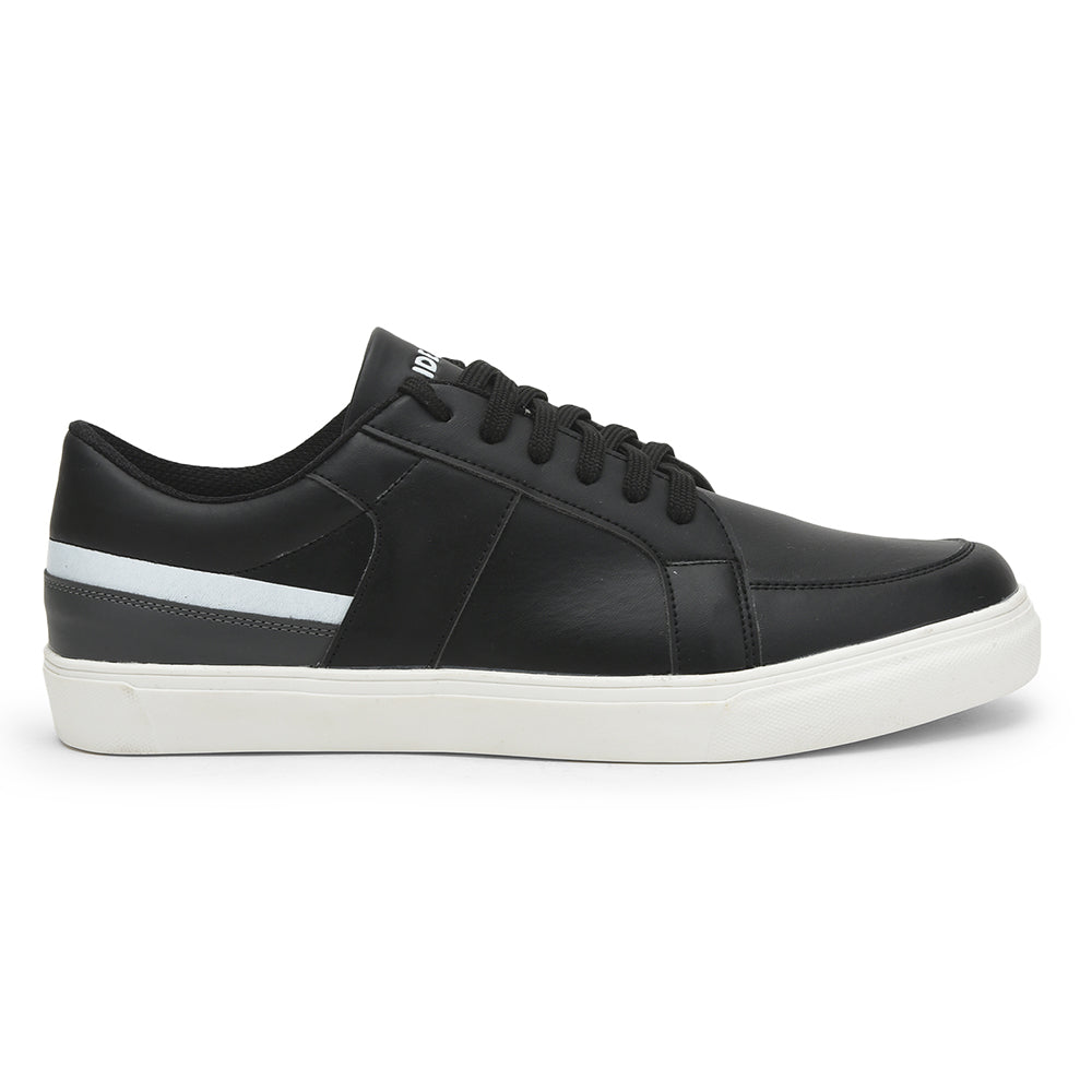 Gliders Casual Black Lacing Sneakers For Men ZIDANE By Liberty