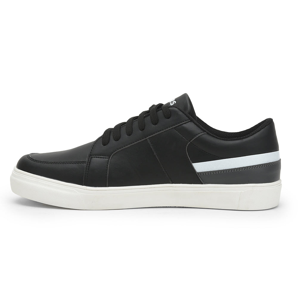 Gliders Casual Black Lacing Sneakers For Men ZIDANE By Liberty