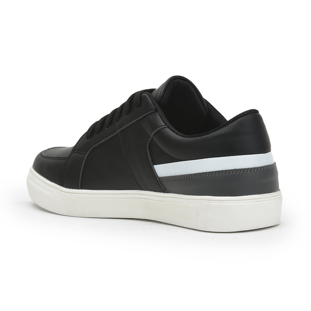 Gliders Casual Black Lacing Sneakers For Men ZIDANE By Liberty