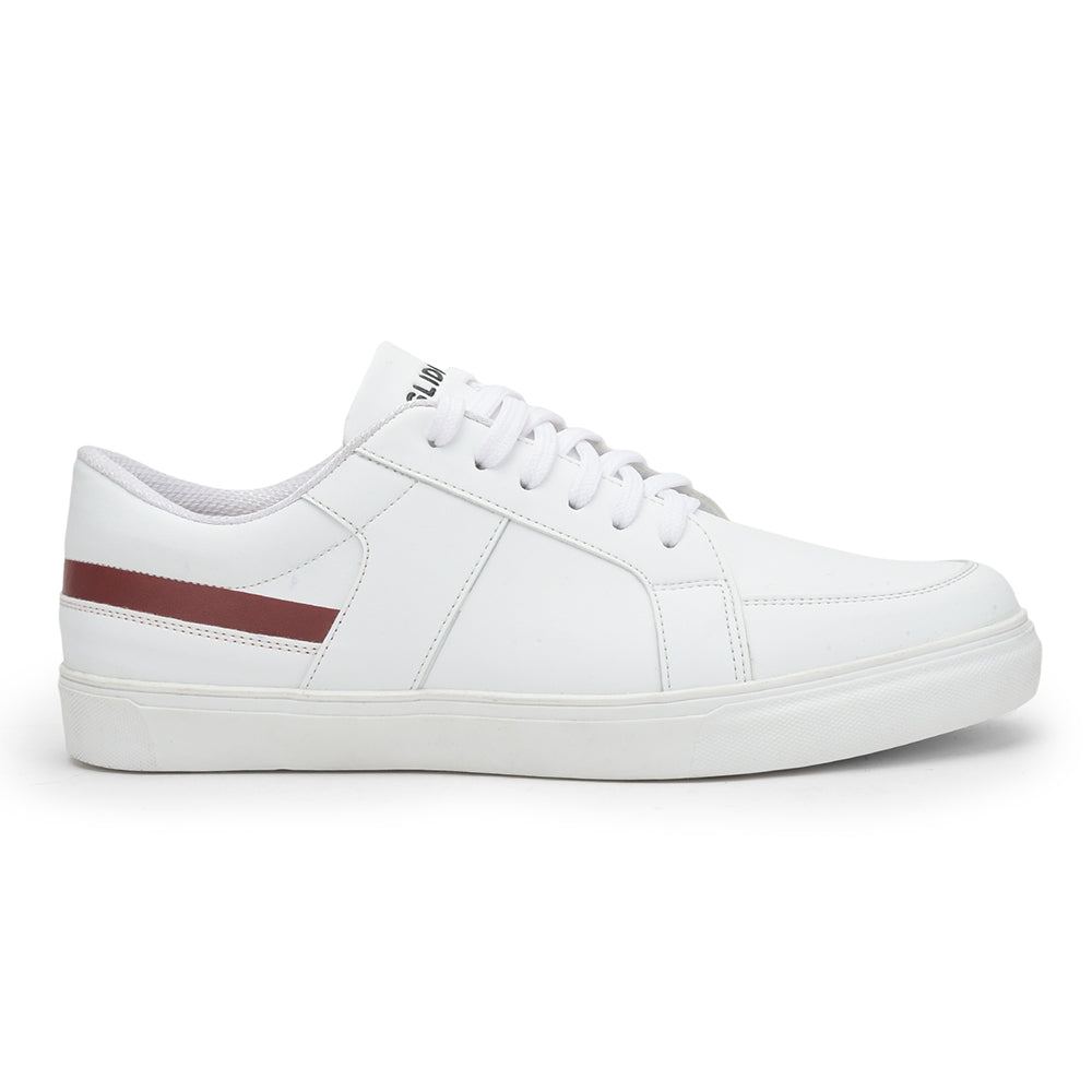 Gliders Casual White Lacing Sneakers For Men ZIDANE By Liberty