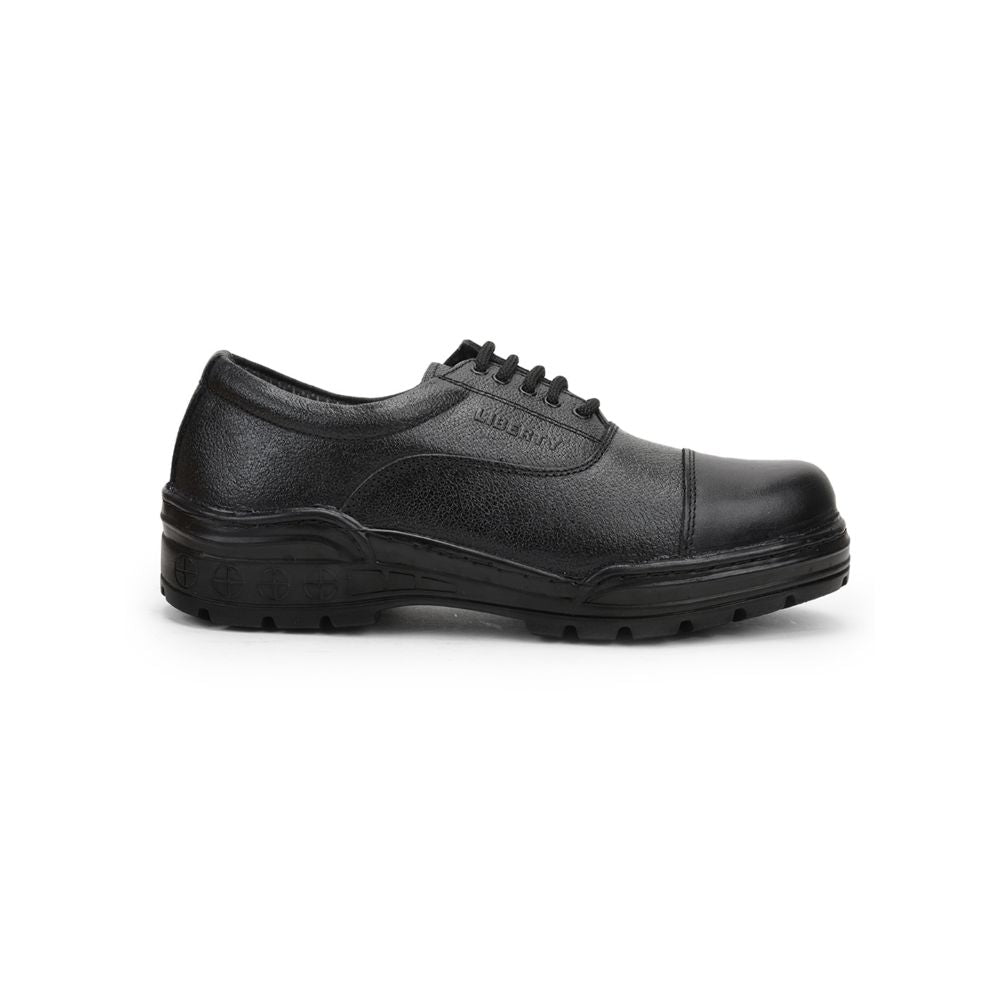 Freedom Casual (Black) POLICE Leather Oxford Shoes VEER-3 By Liberty