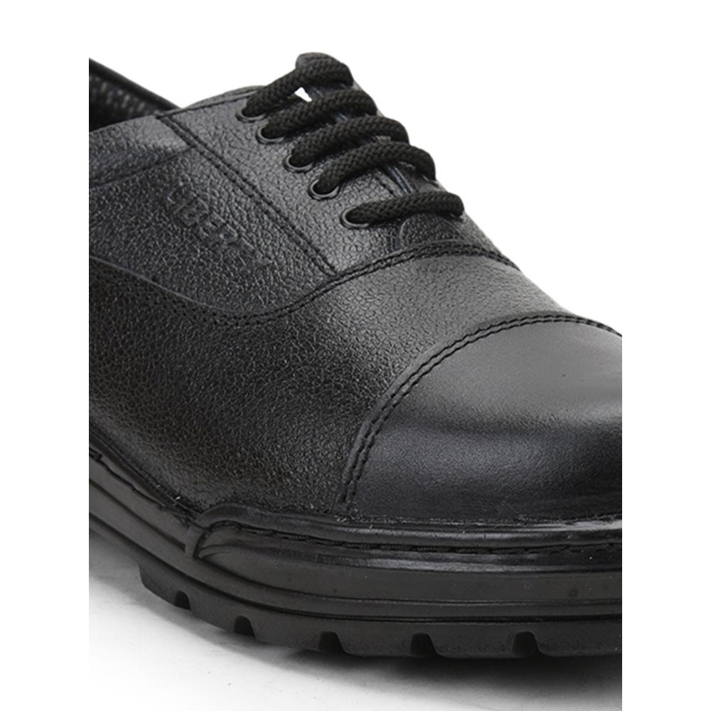 Freedom Casual (Black) POLICE Leather Oxford Shoes VEER-3 By Liberty