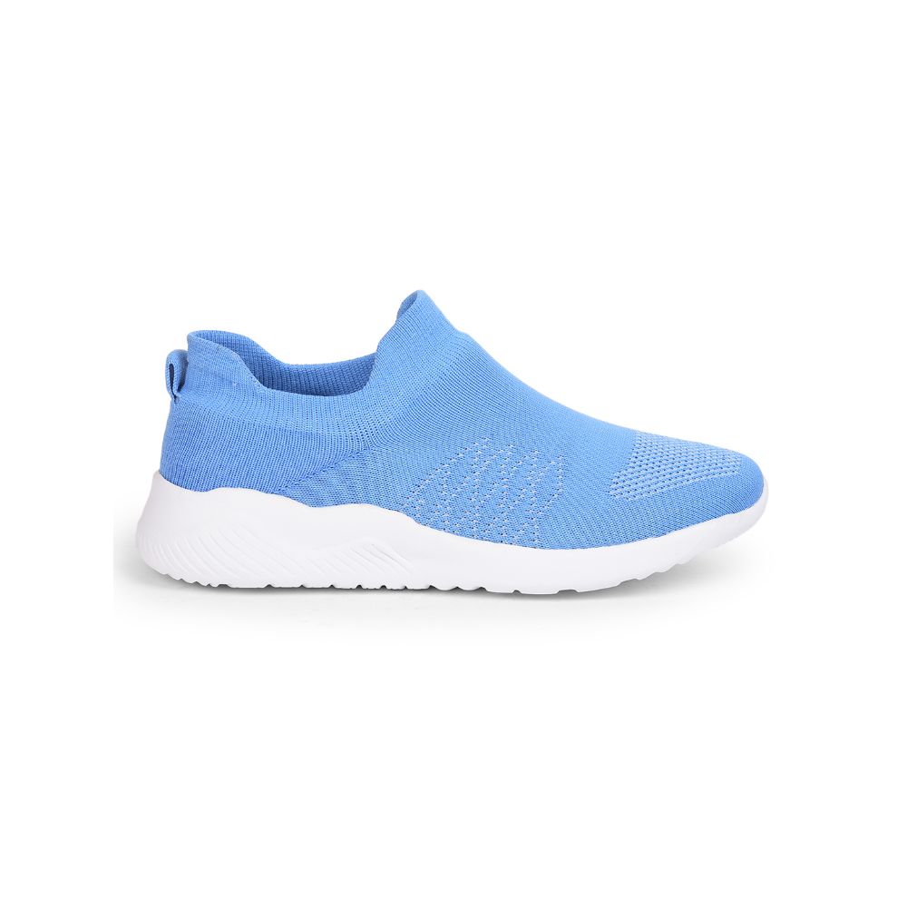 Force 1 Sports Non Lacing Shoe For Ladies ( S.Blue ) Rose-1E By Liberty