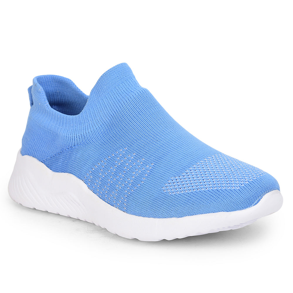 Force 1 Sports Non Lacing Shoe For Ladies ( S.Blue ) Rose-1E By Liberty