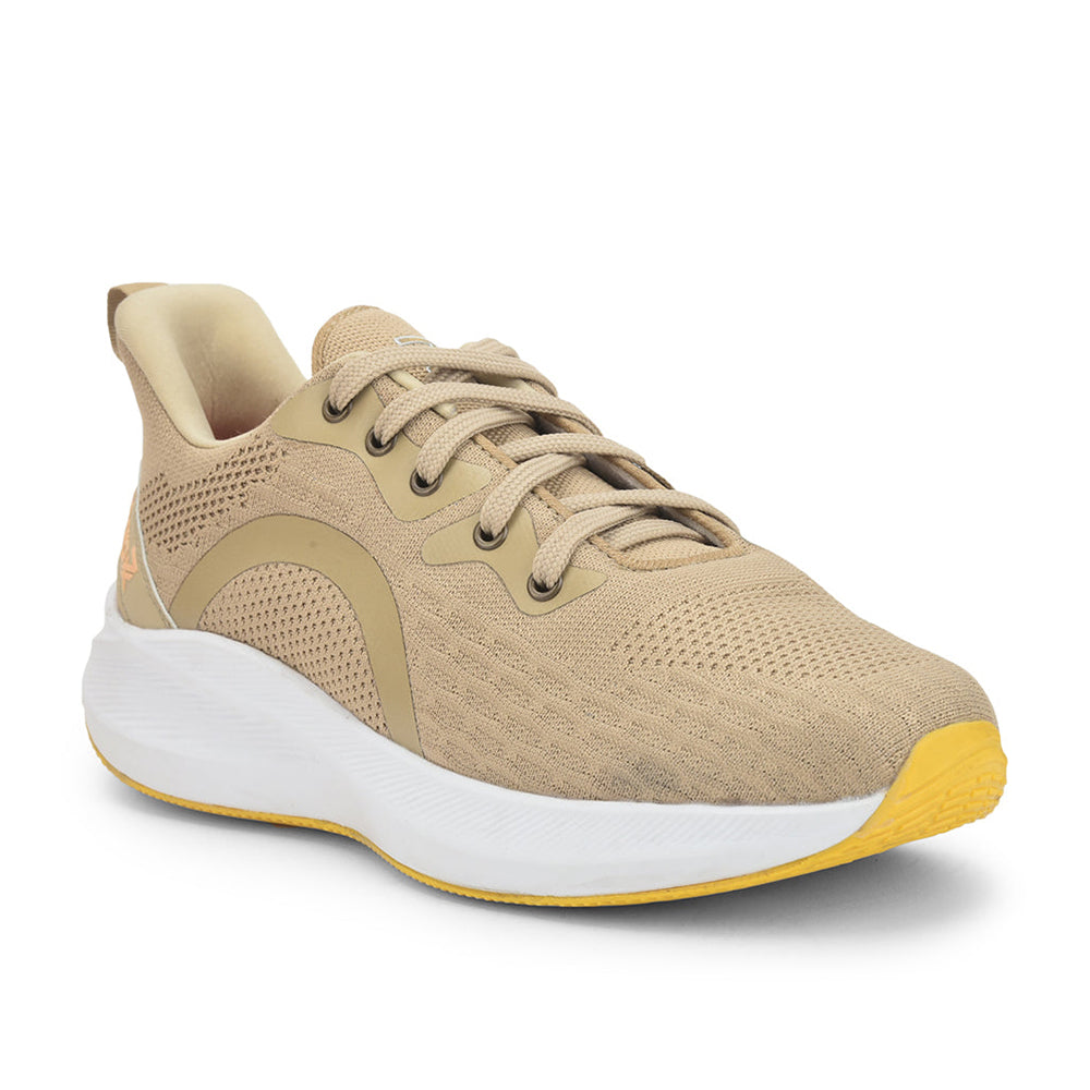 Leap7x Lacing Sports Shoes For Men (Beige) CHALANGE-2 By Liberty