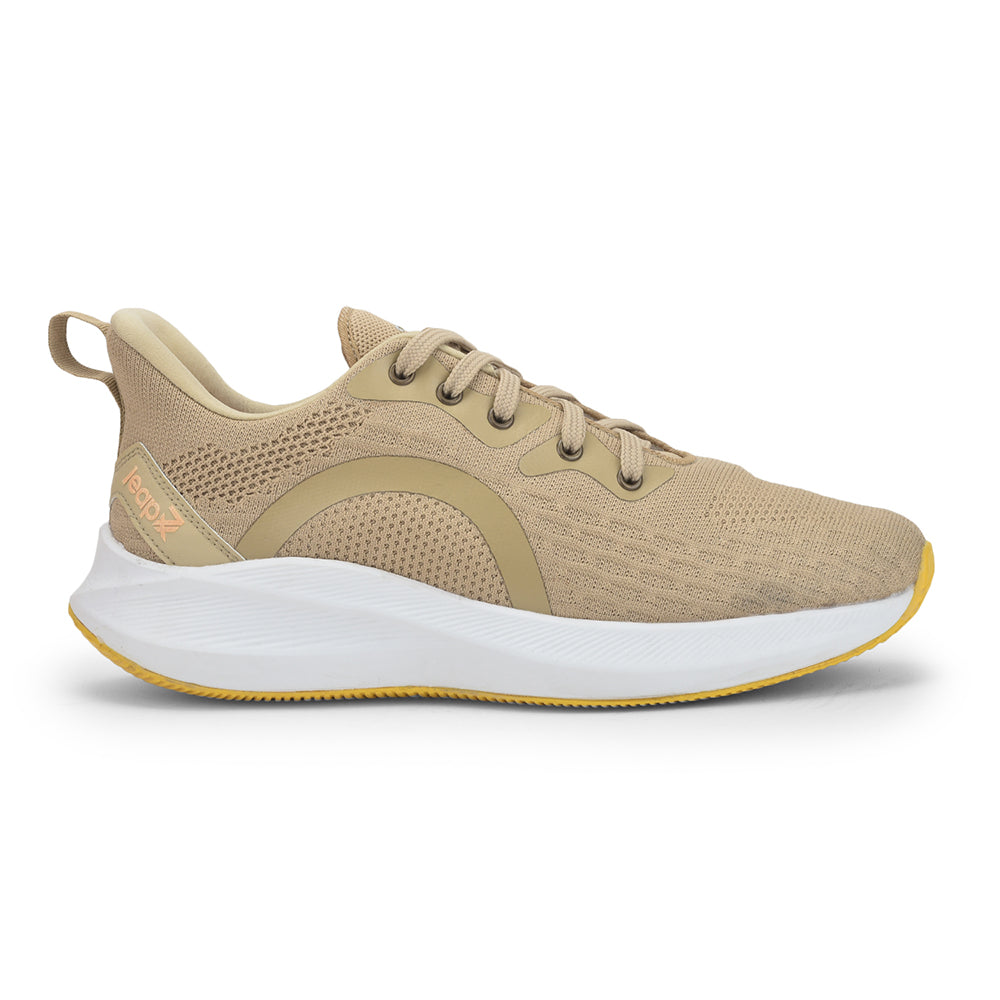 Leap7x Lacing Sports Shoes For Men (Beige) CHALANGE-2 By Liberty