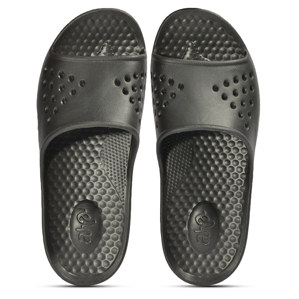 AHA (Black) Slides For Men RAMP By Liberty