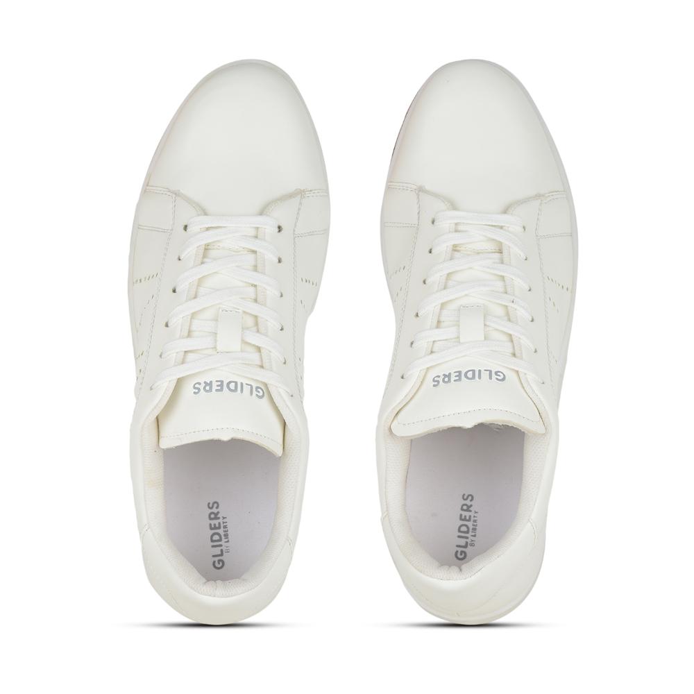 Gliders Casual White Lacing Sneakers For Men ANDERSON By Liberty