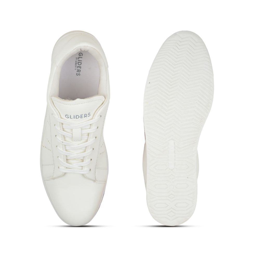 Gliders Casual White Lacing Sneakers For Men ANDERSON By Liberty