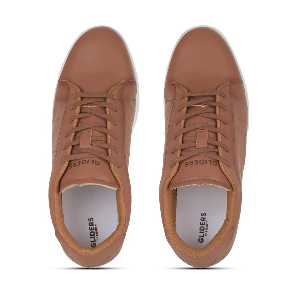 Gliders Casual Tan Lacing Sneakers For Men ANDERSON By Liberty