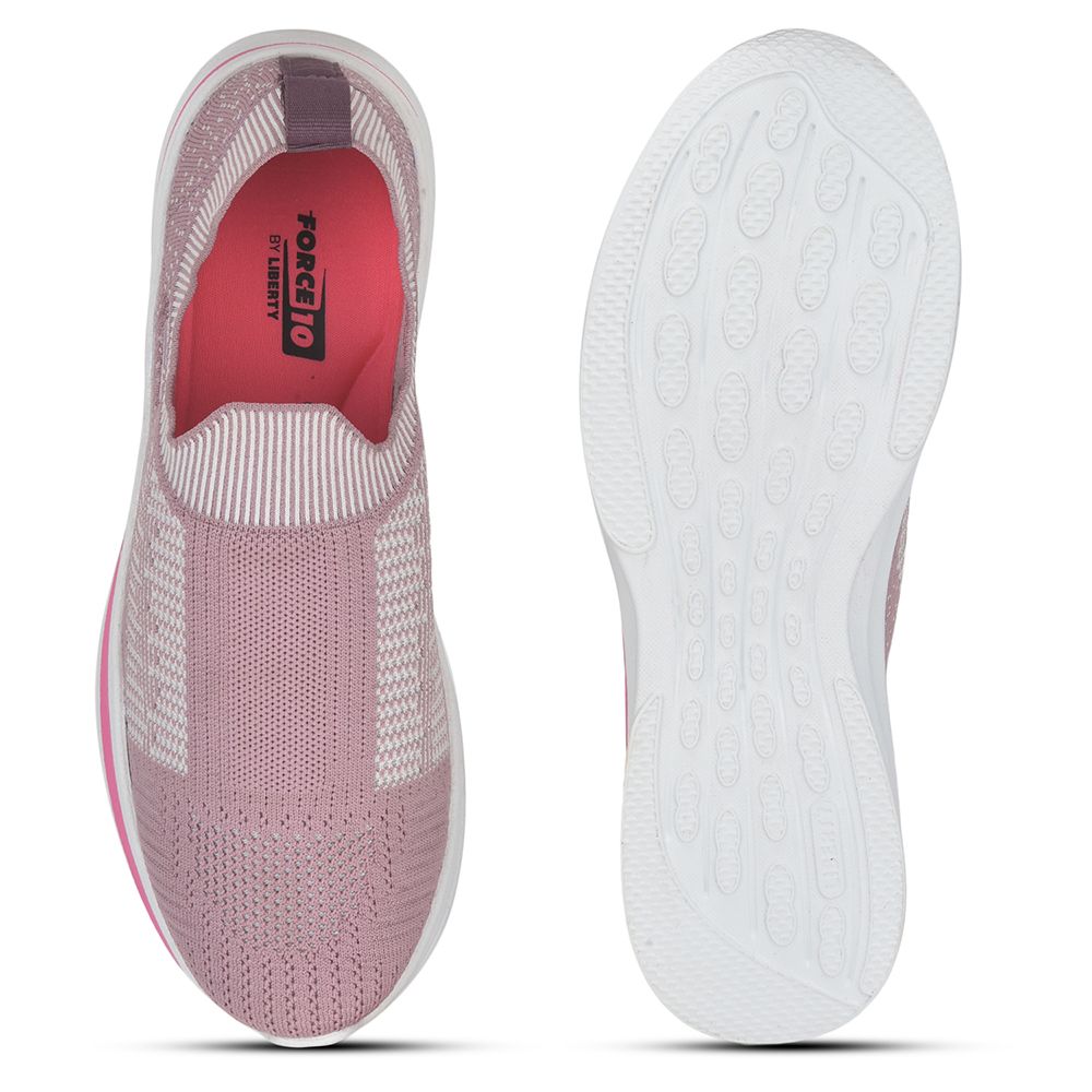 FORCE 1 Sports Non Lacing Shoe For Ladies (Pink) NORRIS-2E By Liberty