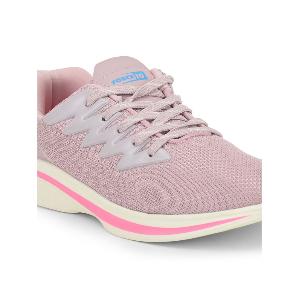 Force 1 Lacing Pink Casual Shoes For Women CEINA By Liberty