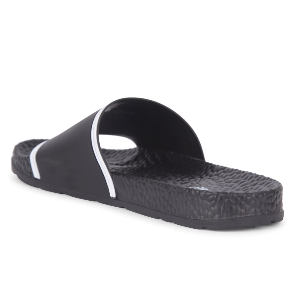 Leap7x By Liberty Mens LUCAS Black Bin Slippers