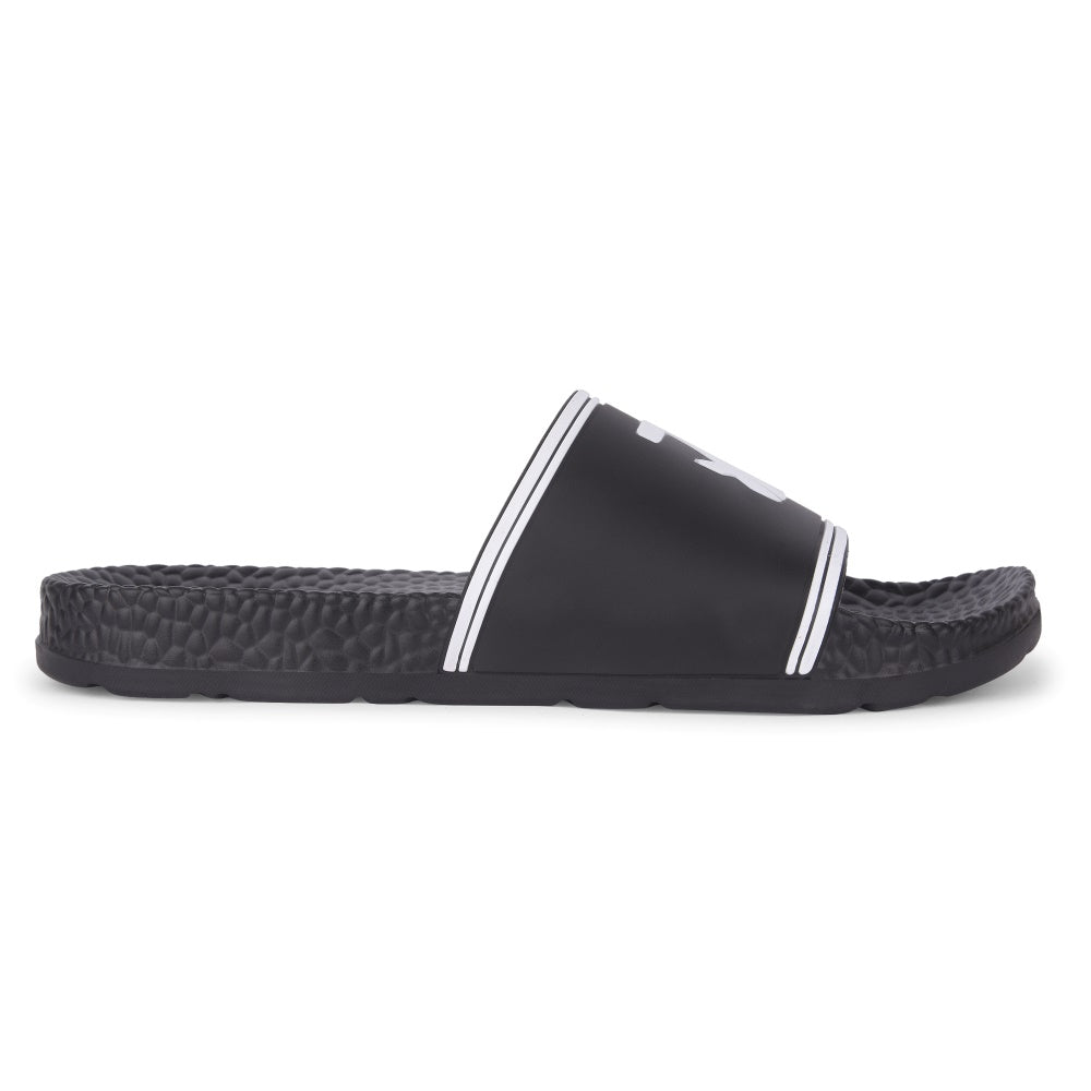 Leap7x By Liberty Mens LUCAS Black Bin Slippers