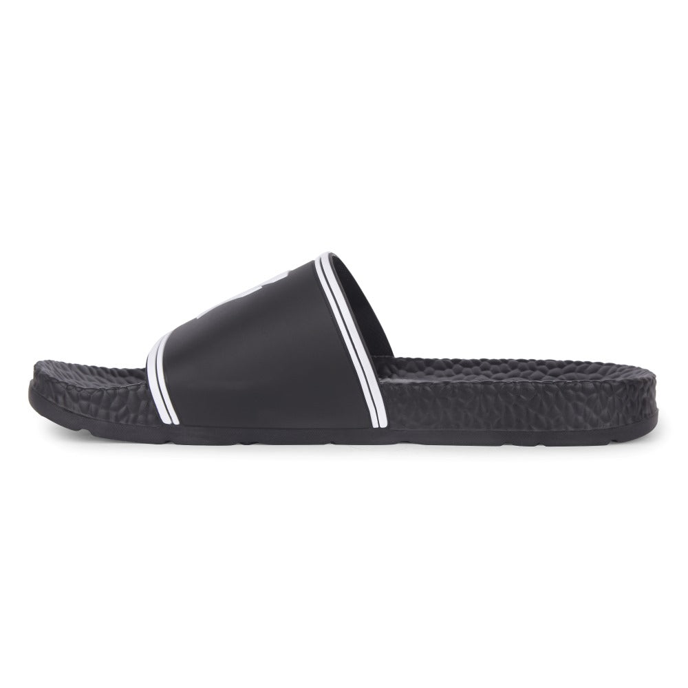 Leap7x By Liberty Mens LUCAS Black Bin Slippers