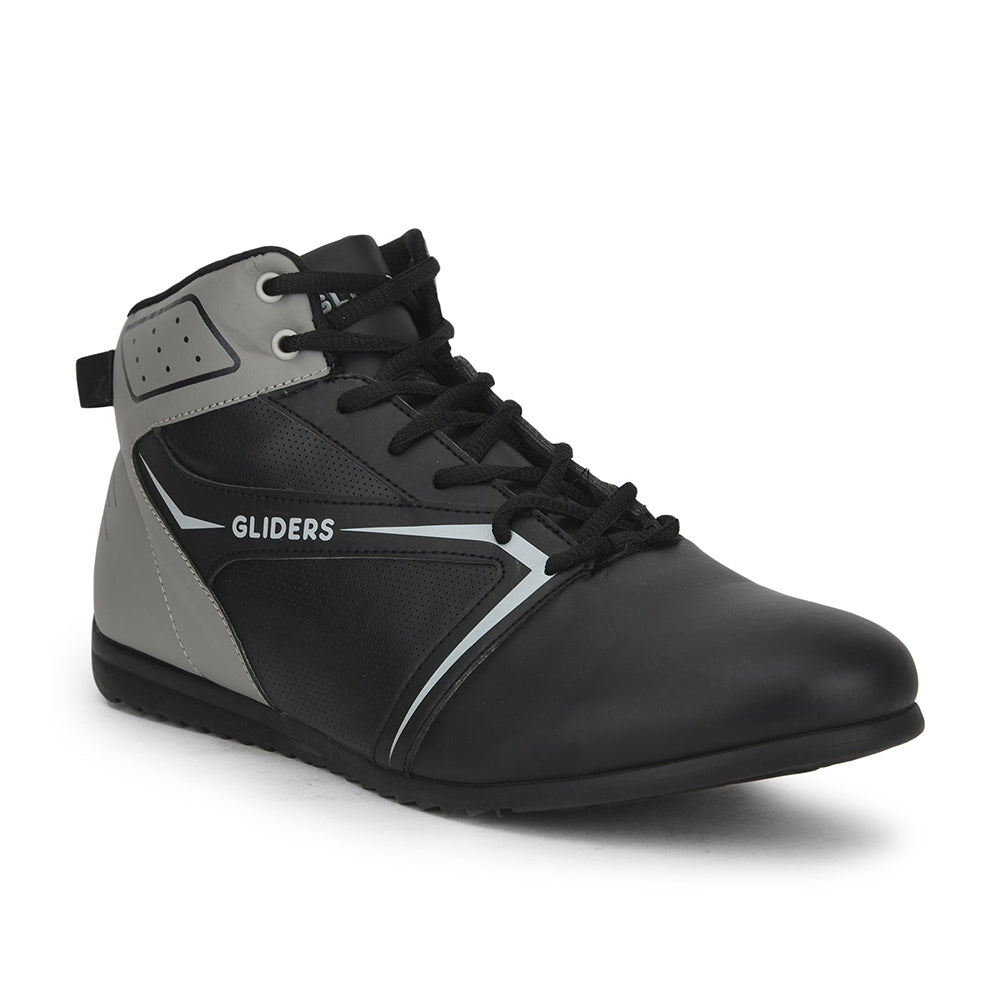 Gliders Casual Black Lacing Sneakers For Men RIDER-E By Liberty