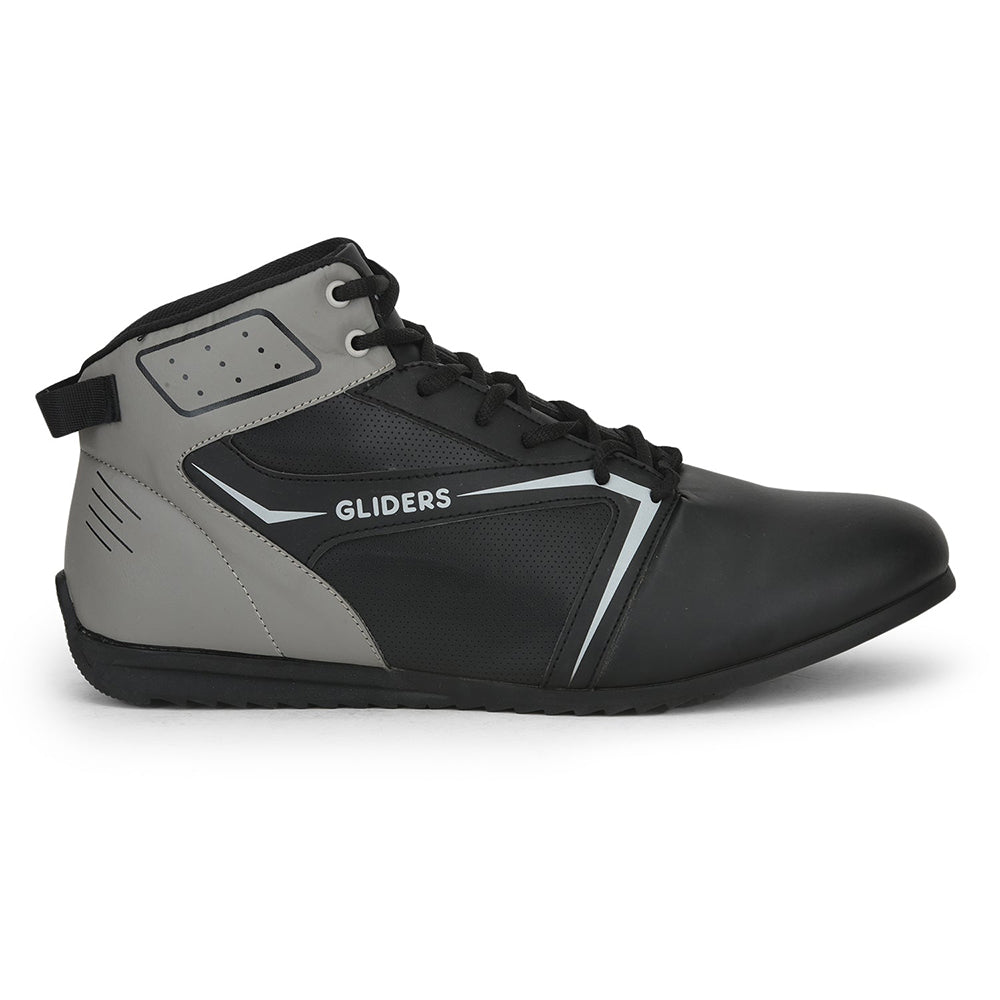 Gliders Casual Black Lacing Sneakers For Men RIDER-E By Liberty