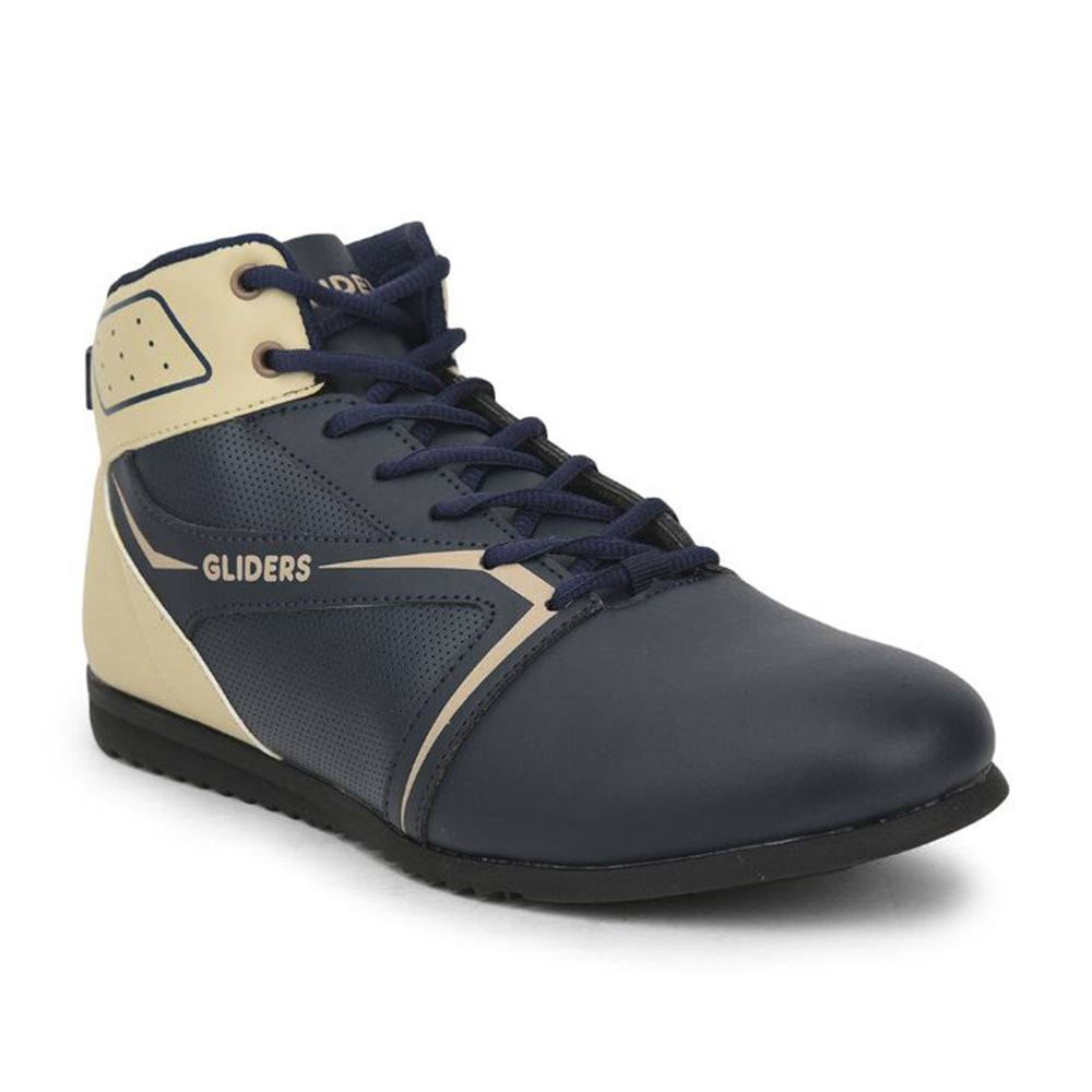 Gliders Casual Navy Blue Lacing Sneakers For Men RIDER-E By Liberty