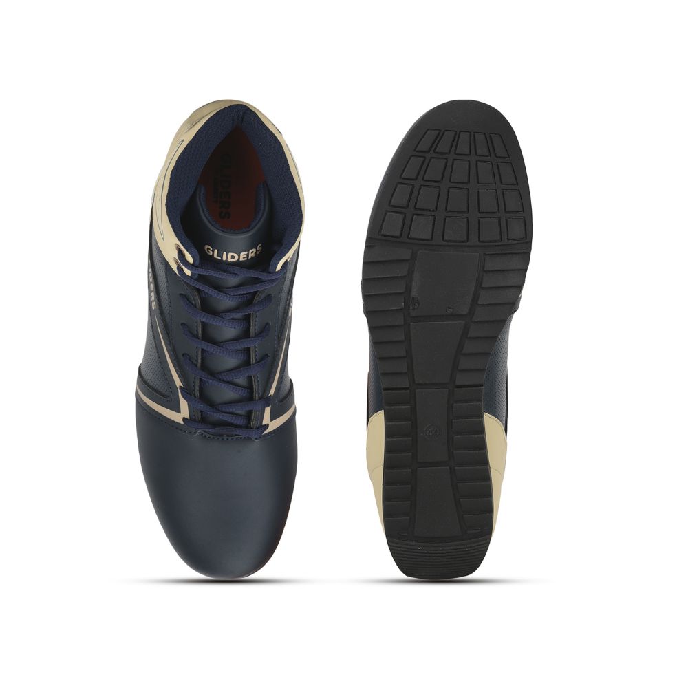 Gliders Casual Navy Blue Lacing Sneakers For Men RIDER-E By Liberty