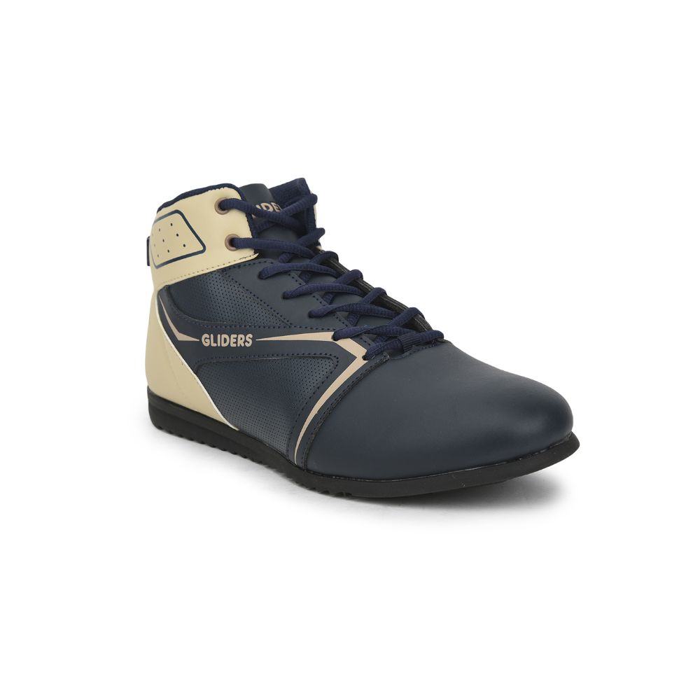 Gliders Casual Navy Blue Lacing Sneakers For Men RIDER-E By Liberty