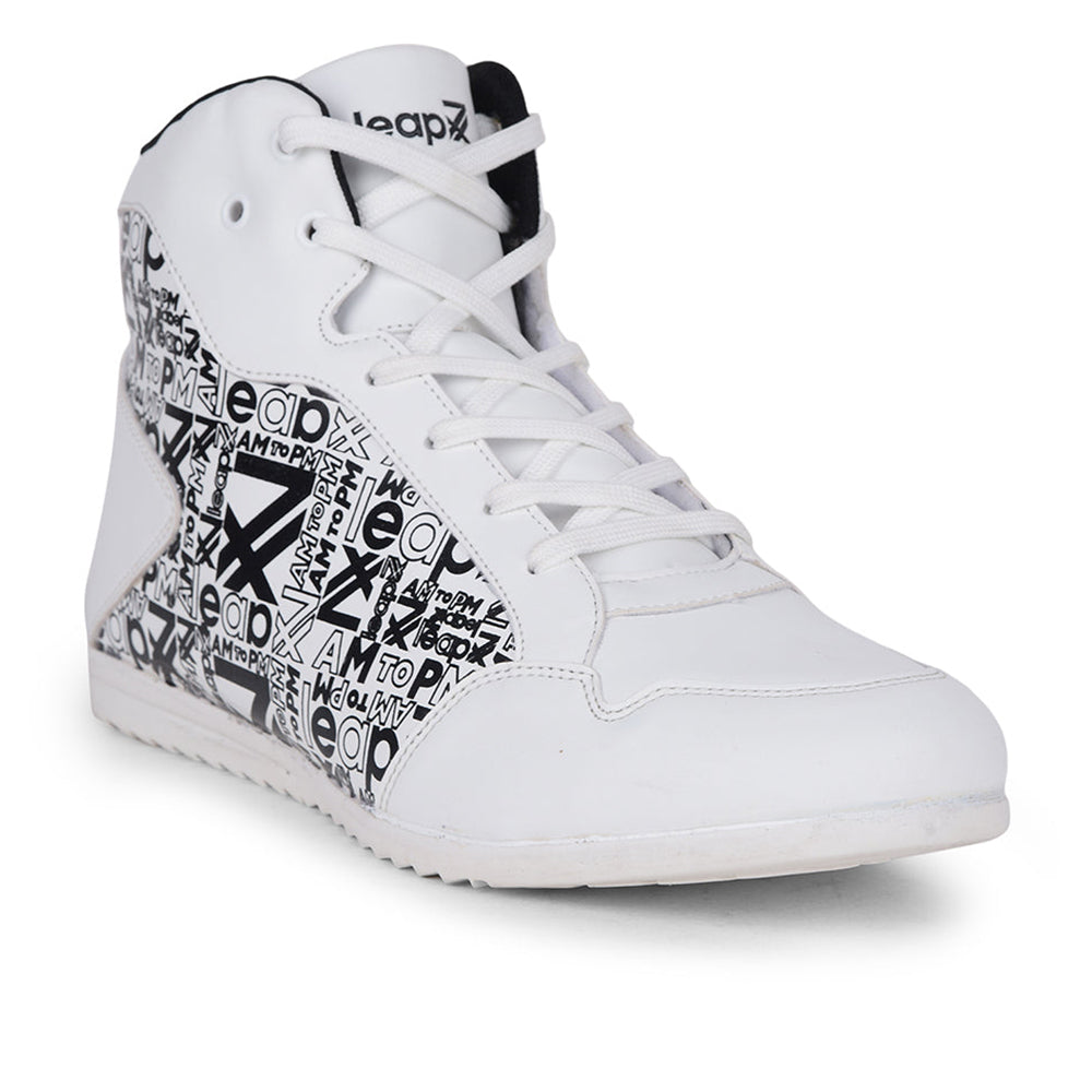 Leap7x Casual White Lacing Sneakers DUCANI-3E By Liberty