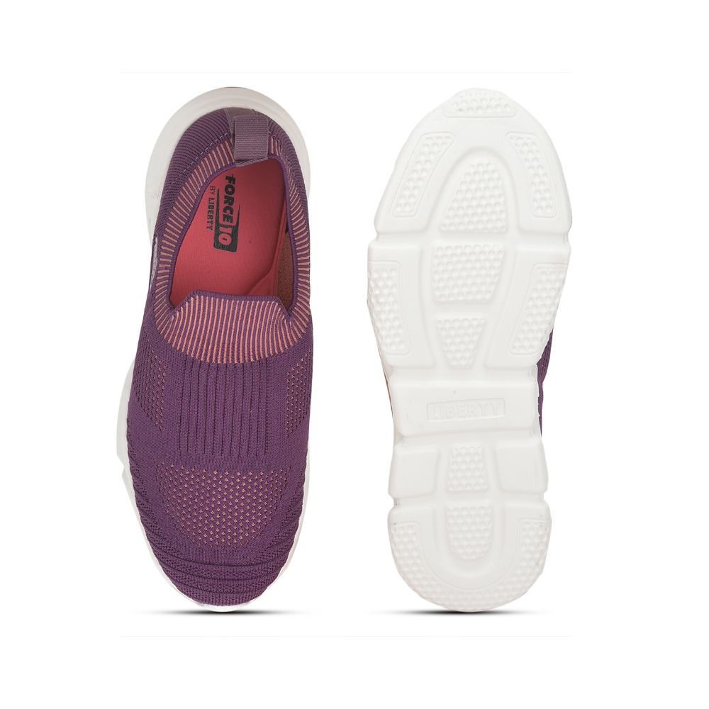 Force 1 Sports Non Lacing Shoe For Ladies (Purple) MAIDEN-E By Liberty