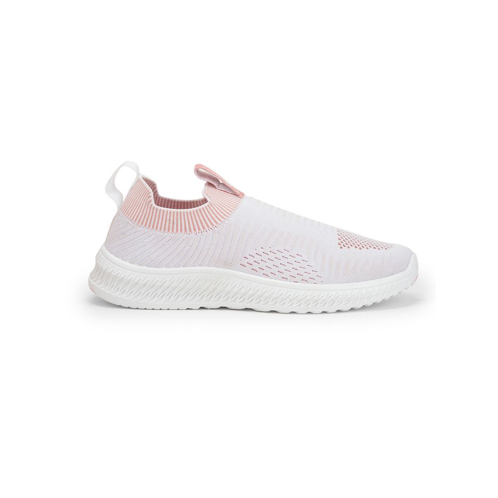 Force 1 Sports Non Lacing Shoe For Ladies (White) GRACE-4 By Liberty